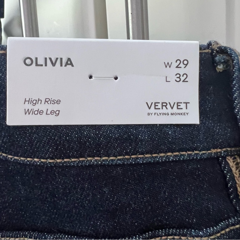 Vervet by Flying Monkey Wide Leg Stretch Cuffed Jean - Brilliant Jewel - Picture 6 of 10